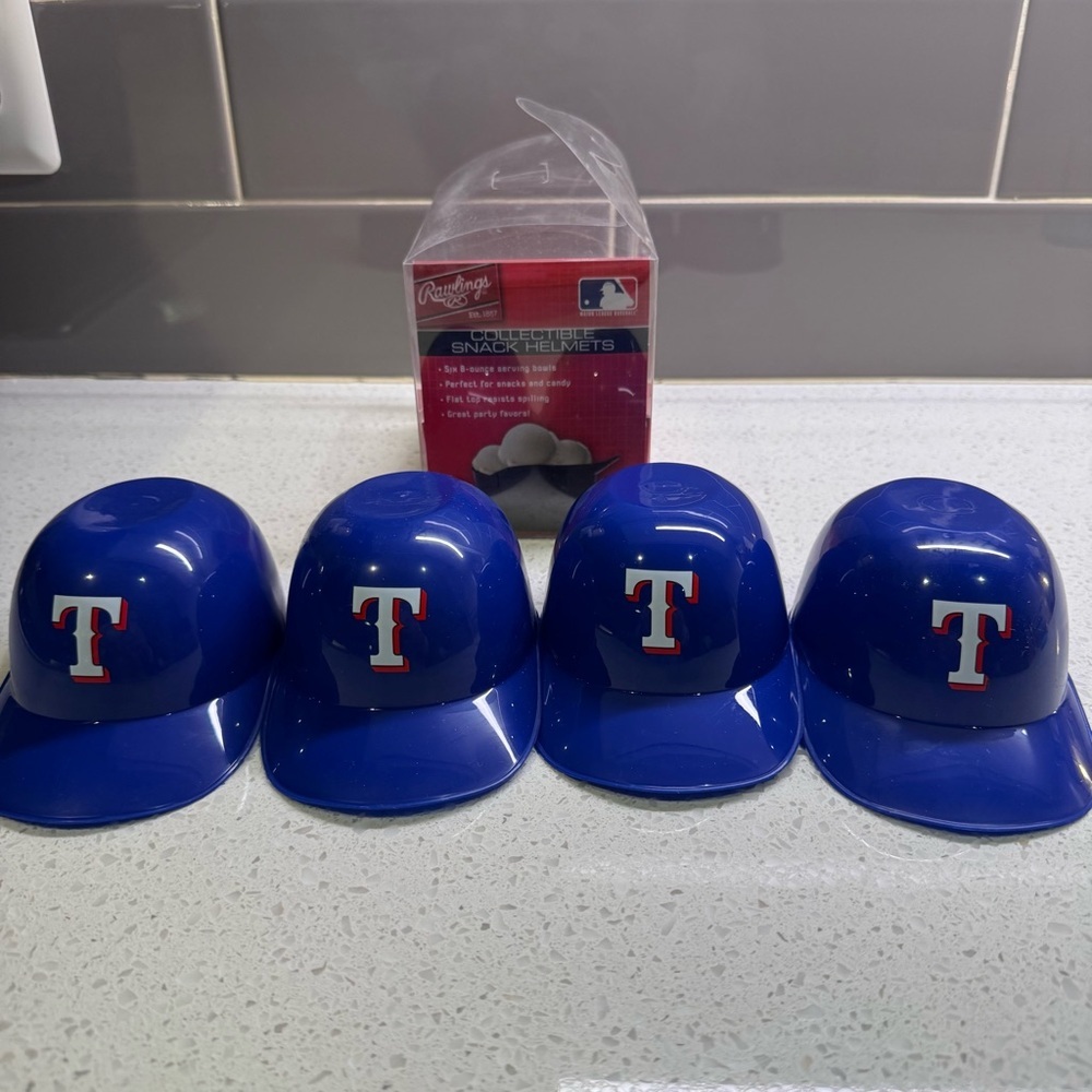 Texas Rangers - small snack helmets - 4 total - New